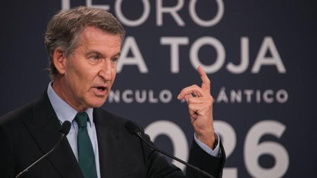 Alberto Núñez Feijóo, durante su intervención en el Foro La Toja.