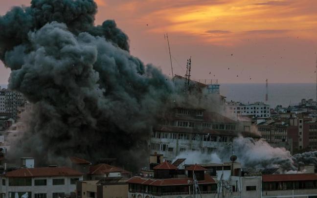 Imagen del ataque isarelí en la Franja de Gaza