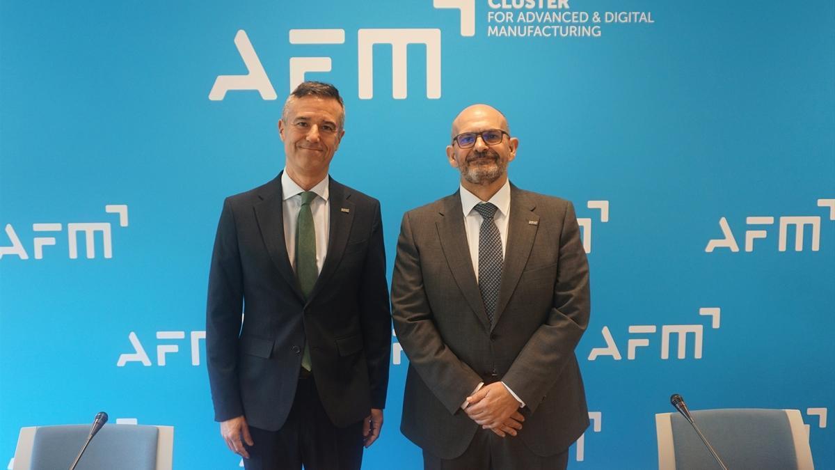 El director general y el presidente de AFM Cluster, Xabier Ortueta y José Pérez Berdud.