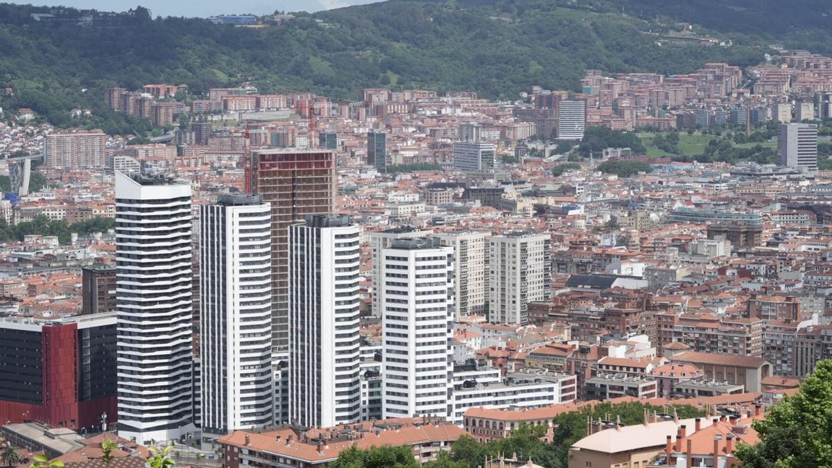 Edificios de pisos en Bilbao.