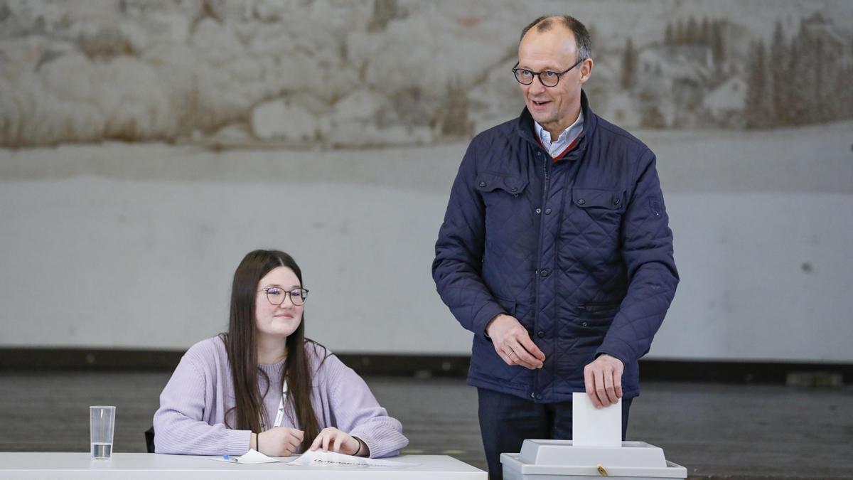 El líder conservador alemán Friedrich Merz