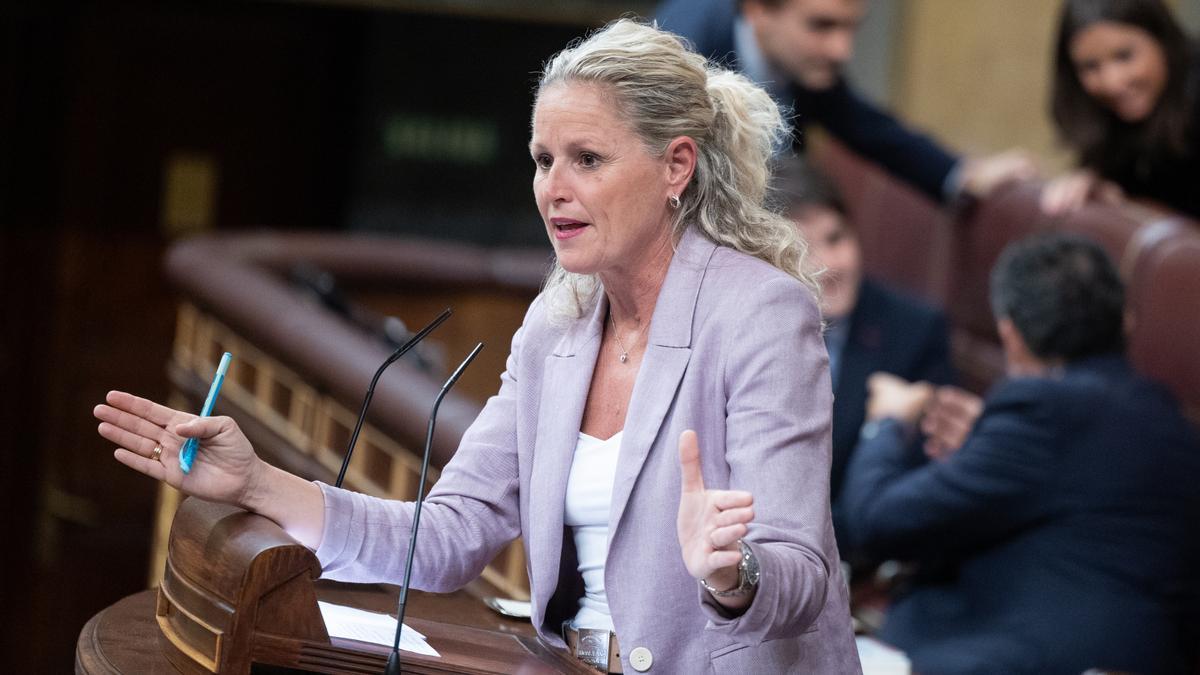 La portavoz de la Ejecutiva Federal del PSOE, Montse Mínguez.