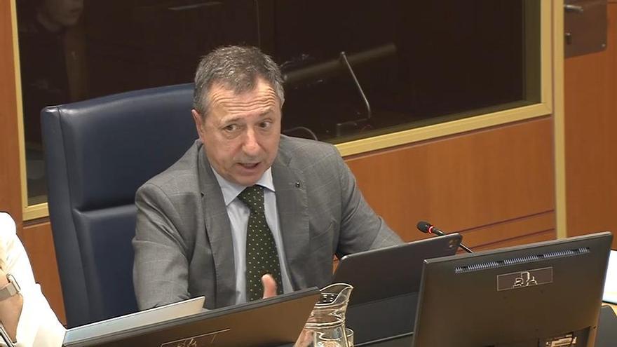 El director de Asuntos Europeos, este miércoles en la comisión del Parlamento Vasco