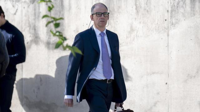 El inspector jefe de la Unidad de Delincuencia Económica y Fiscal (UDEF) de la Policía Nacional, Manuel Morocho, a su llegada a la Audiencia Nacional.