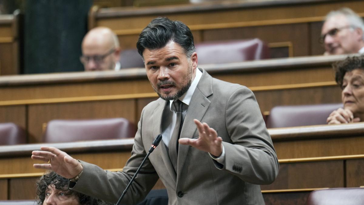 El portavoz de ERC en el congreso de los Diputados, Gabriel Rufián.