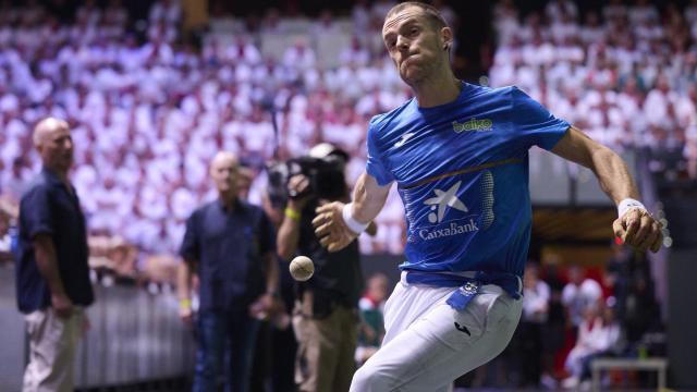 Unai Laso en la final del Cuatro y Medio. IÑAKI PORTO
