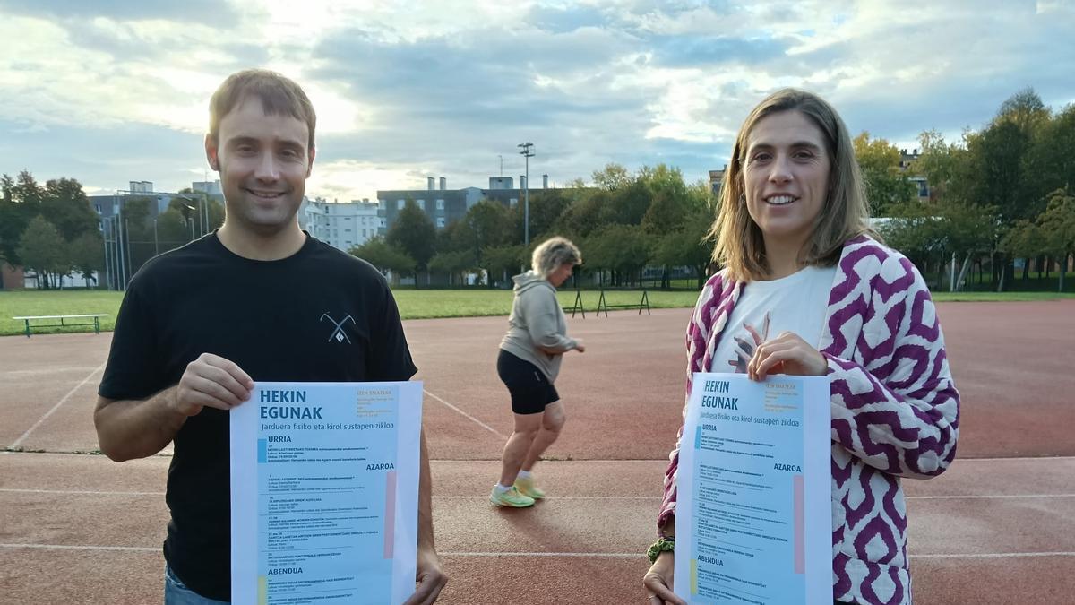 El concejal y la técnico de Deporte y Actividad Física