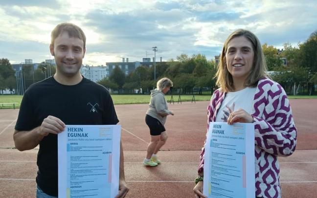 El concejal y la técnico de Deporte y Actividad Física