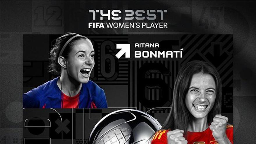 Aitana Bonmatí logra su tercer 'The Best' consecutivo