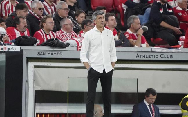 Imanol, durante el derbi del pasado domingo. / RUBEN PLAZA