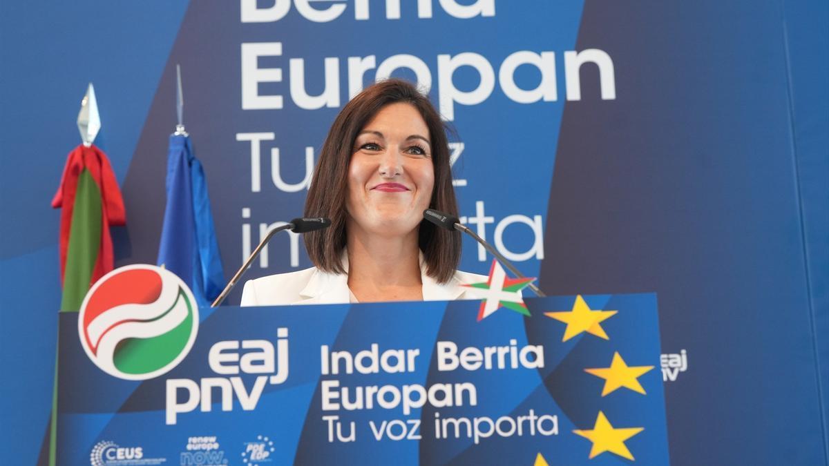 La candidata del PNV a las elecciones europeas, Oihane Agirregoitia.