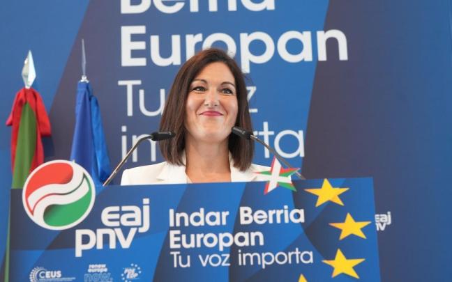 La candidata del PNV a las elecciones europeas, Oihane Agirregoitia.