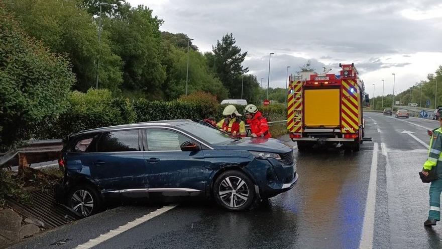 Vehículo accidentado en Cantabria.