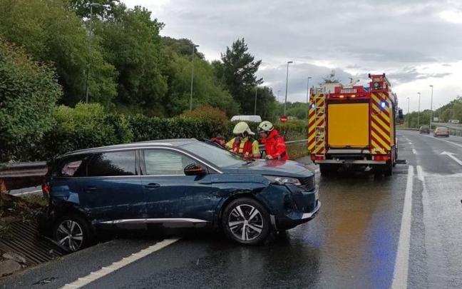 Vehículo accidentado en Cantabria.
