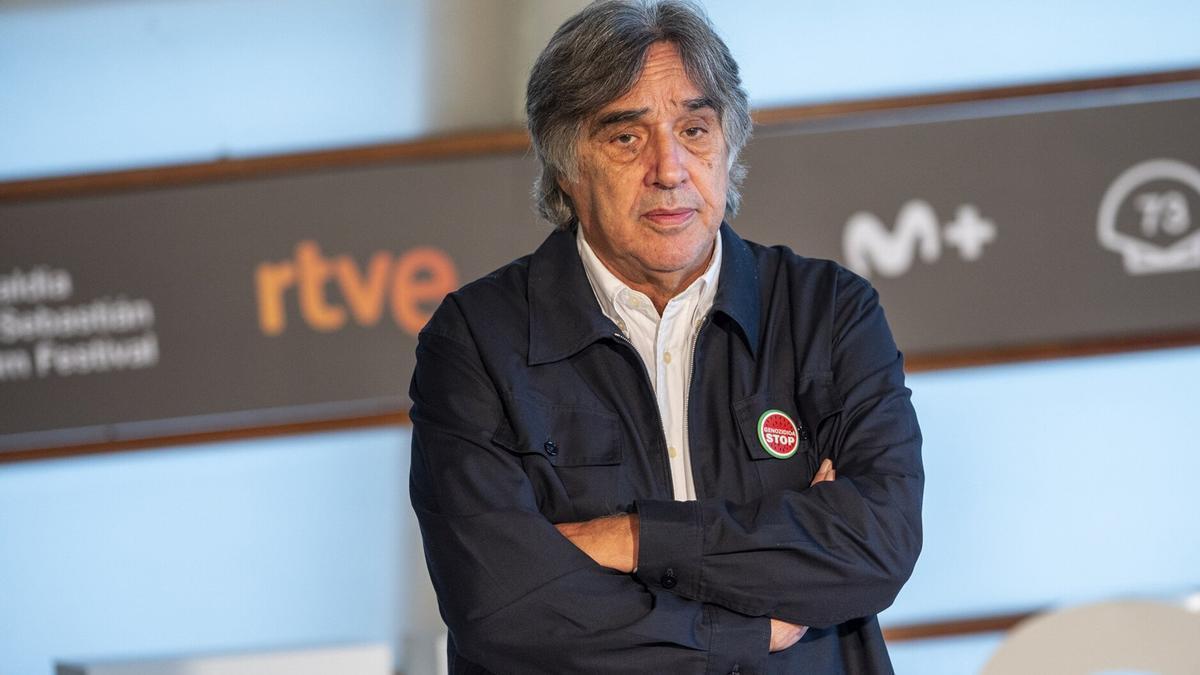 Agustín Díaz Yanes, este miércoles, en la presentación de 'Un fantasma en la batalla'