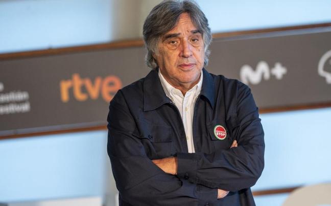 Agustín Díaz Yanes, este miércoles, en la presentación de 'Un fantasma en la batalla'