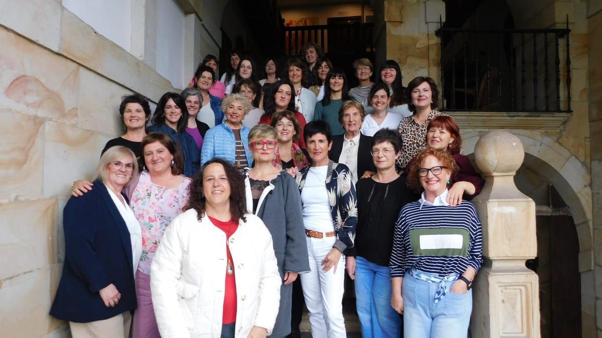 Las integrantes de la agrupación coral de Ordizia, Emotio Taldea.