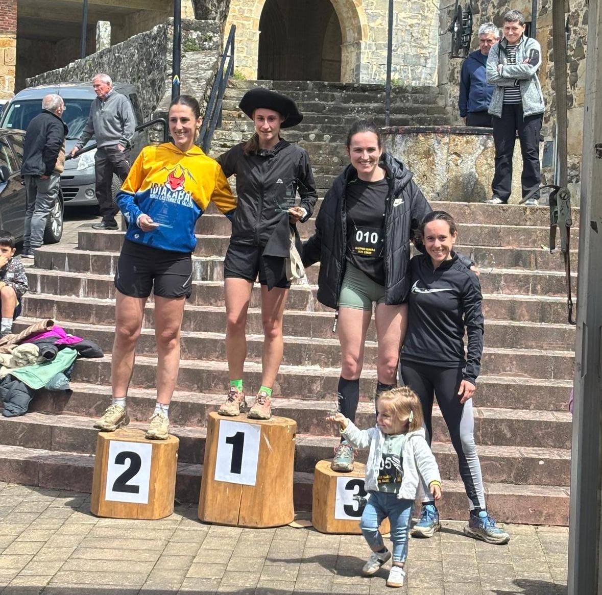 El podio femenino.