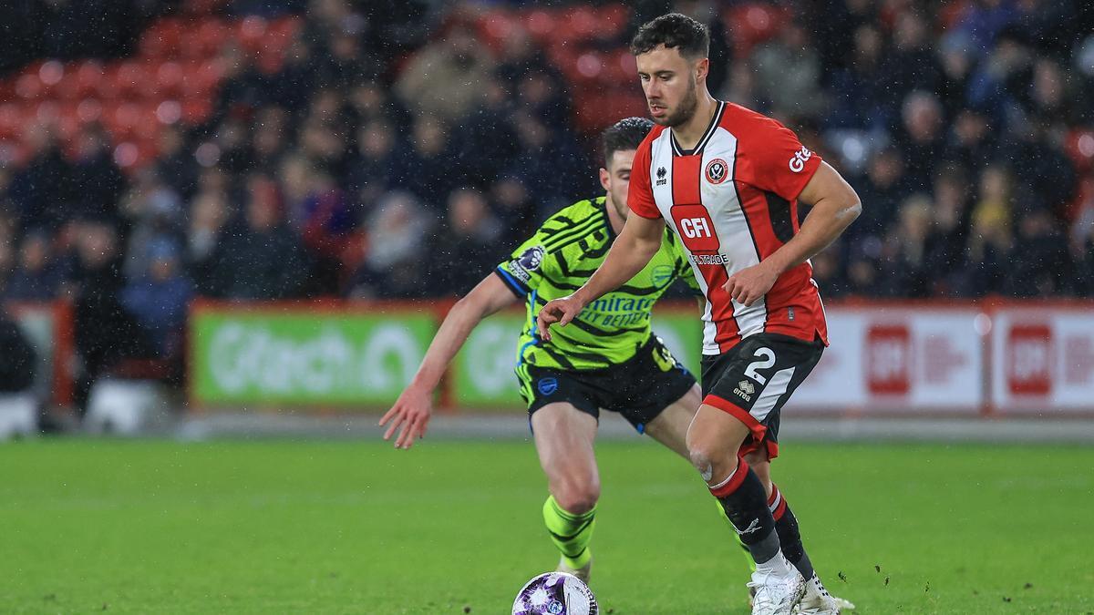 George Baldock en una imagen de su etapa en el Sheffield United.