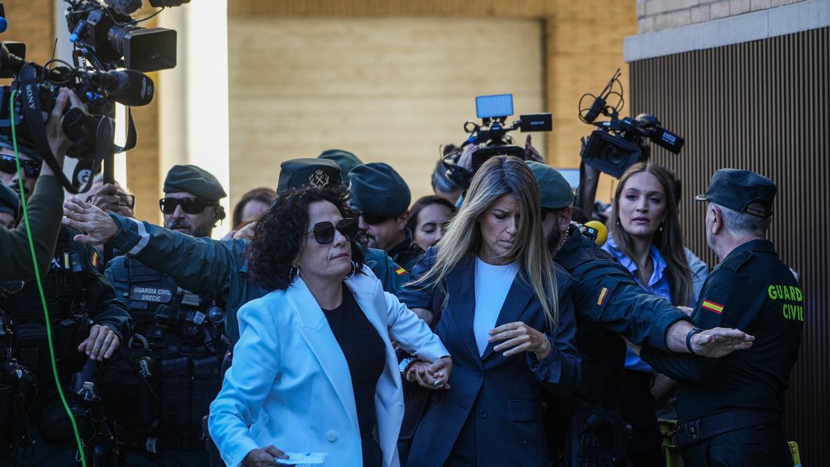 La periodista Maribel Vilaplana a su llegada a los Juzgados