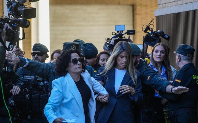 La periodista Maribel Vilaplana a su llegada a los Juzgados