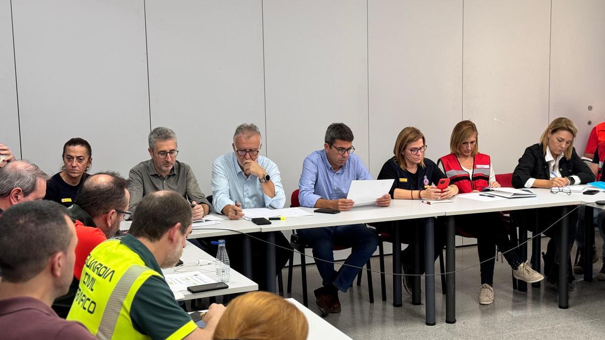 El Centro de Coordinación Operativa Integrada, durante la dana de Valencia.