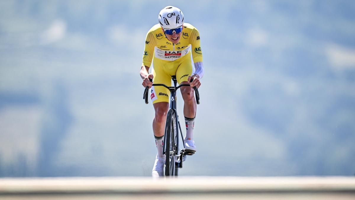 El ciclista esloveno Tadej Pogacar, durante el Tour de Francia de 2025.