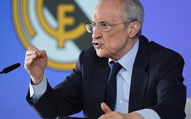 Florentino Pérez, en su última rueda de prensa.