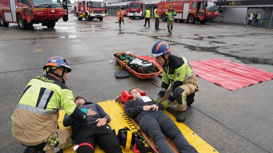 Simulacro de emergencia aeronáutica.