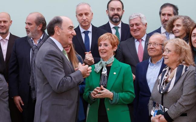 Sánchez Galán, junto a la consejera Arantxa Tapia en la presentación de la Alianza Q-Cero. / Iberdrola Sánchez Galán, junto a la consejera Arantxa Tapia en la presentación de la Alianza Q-Cero.