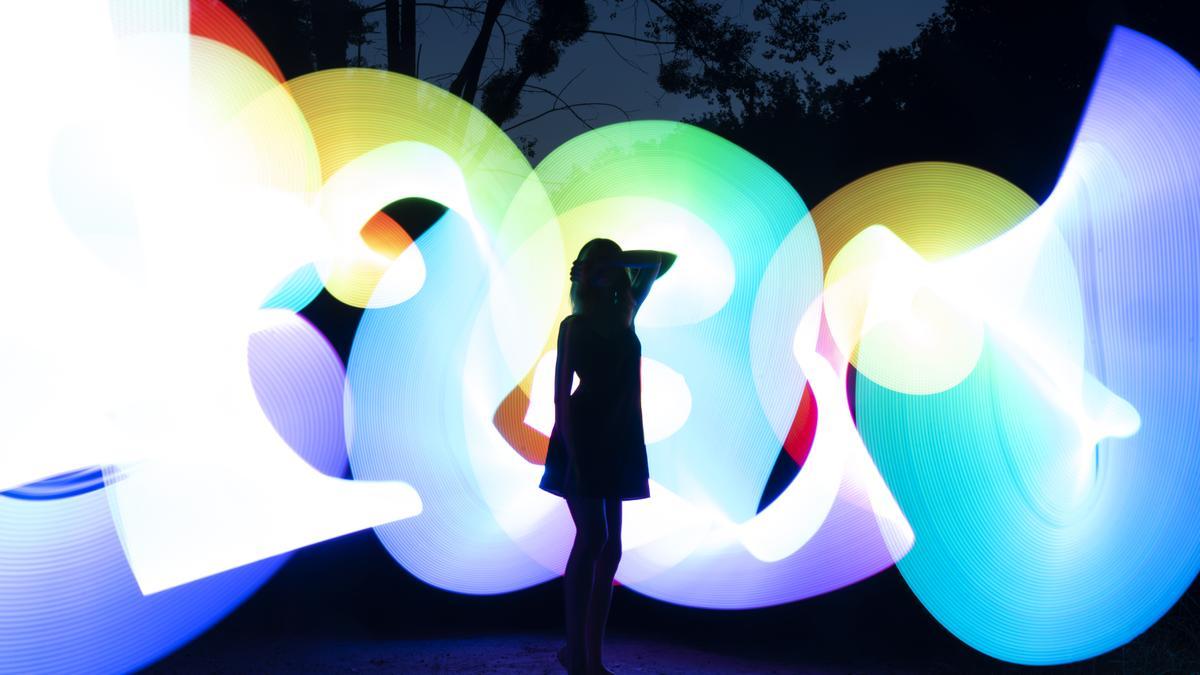 Proyecciones de luz, en una imagen de archivo.