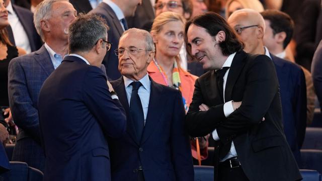 Florentino Pérez, en el palco presidencial del Santiago Bernabéu.