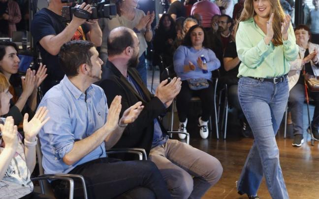Alba García, en el acto del Aquarium de Donostia. / Juan Herrero Alba García, en el acto del Aquarium de Donostia.