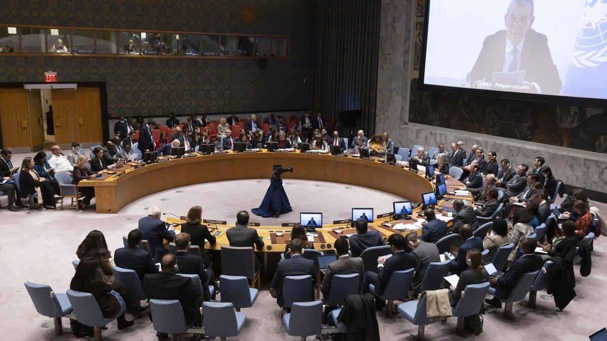 Imagen de la reunión del Consejo de Seguridad de Naciones Unidas