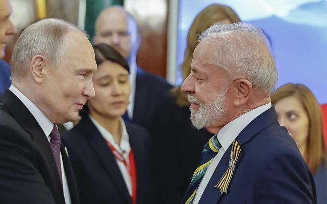 EL jefe del Kremlin, Vladimir Putin, junto al presidente brasileño, Luiz Inácio Lula da Silva / EP EL jefe del Kremlin, Vladimir Putin, junto al presidente brasileño, Luiz Inácio Lula da Silva