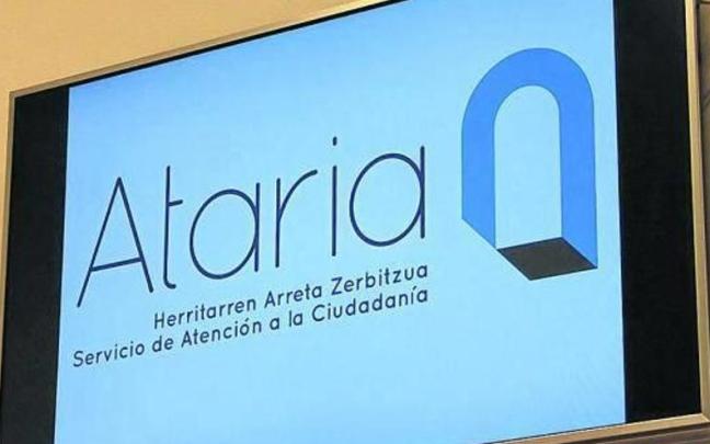 Pantalla del servicio Ataria