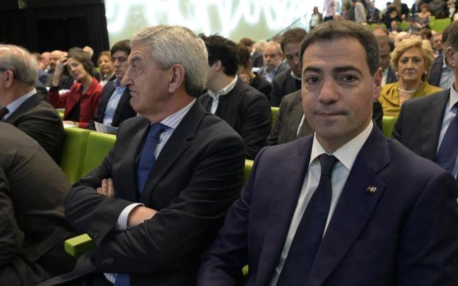 Imanol Pradales en el Palacio Euskalduna con motivo del encuentro organizado por DEIA.