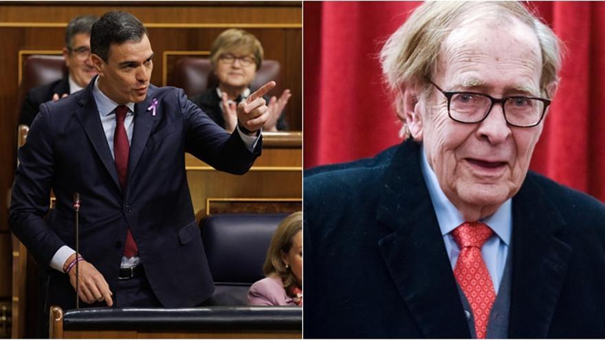 Pedro Sánchez y Ramón Tamames.