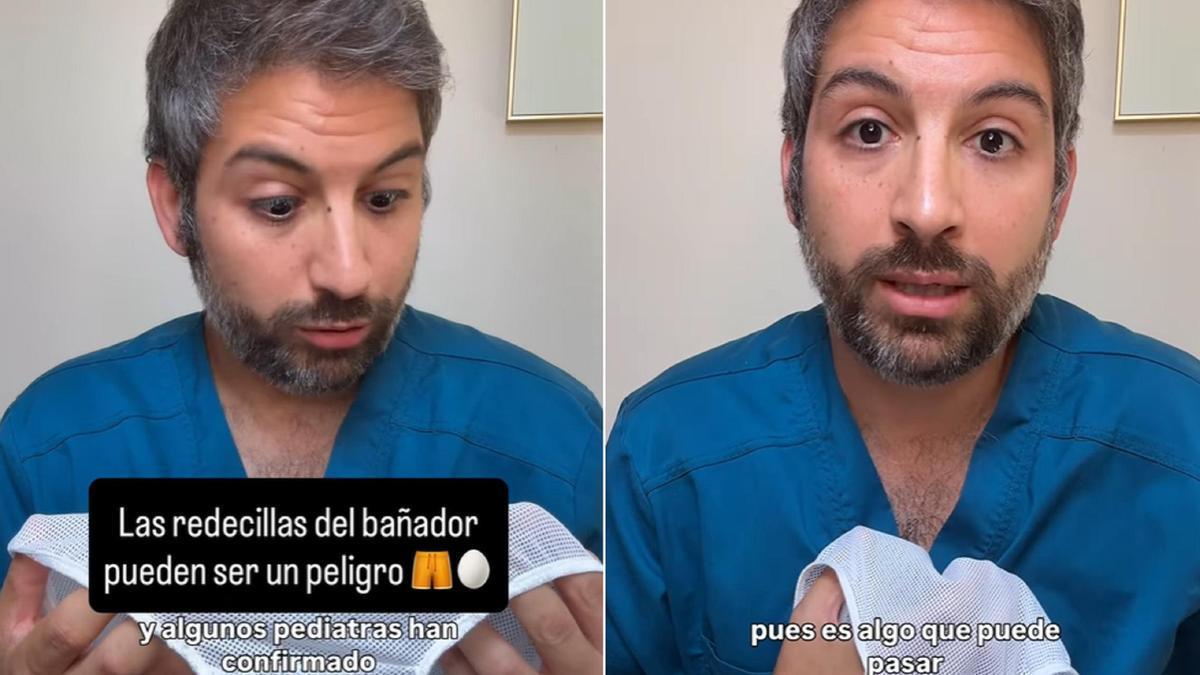 "¿Sabías que la redecilla de algunos bañadores puede dar problemas?", pregunta Fernández.