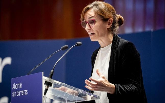 La ministra de Sanidad, Mónica García, interviene en el acto 'Abortar sin barreras'
