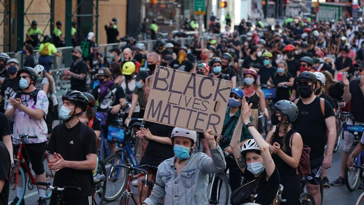 Imagen de archivo de una protesta contra el racismo en Nueva York tras el asesinato de George Floyd.