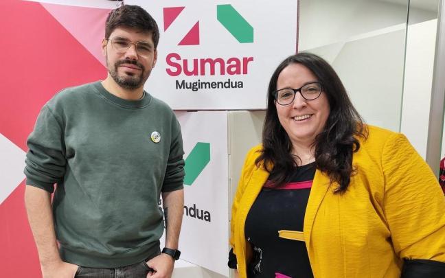 La secretaria de Organización de Sumar Mugimendua, Edurne García, y el diputado Lander Martínez. / EP La secretaria de Organización de Sumar Mugimendua, Edurne García, y el diputado Lander Martínez.