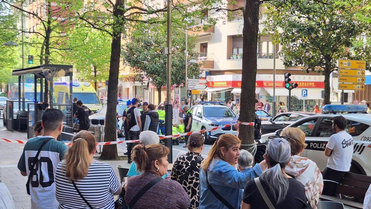El Paseo Colón en el momento de la agresión