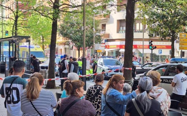 El Paseo Colón en el momento de la agresión