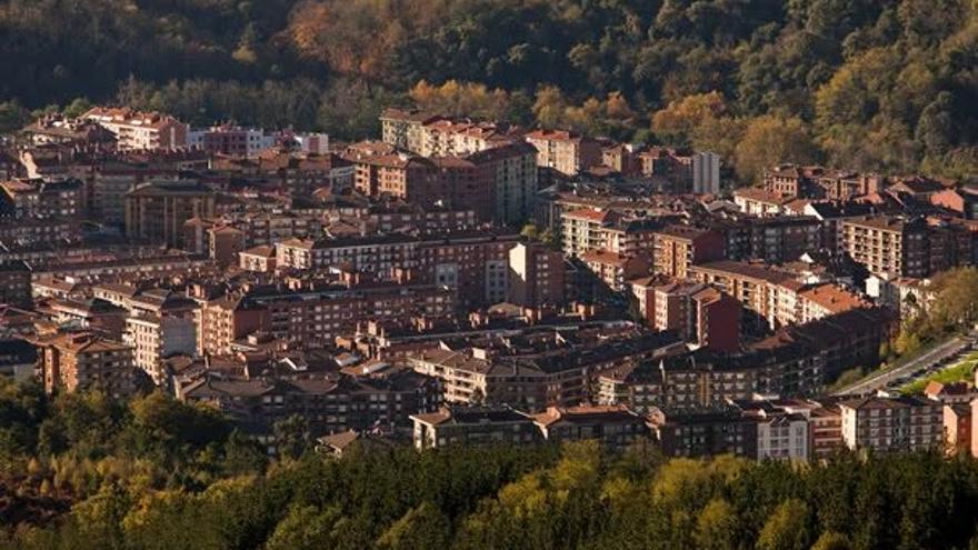 Vista aérea del casco urbano de Galdakao