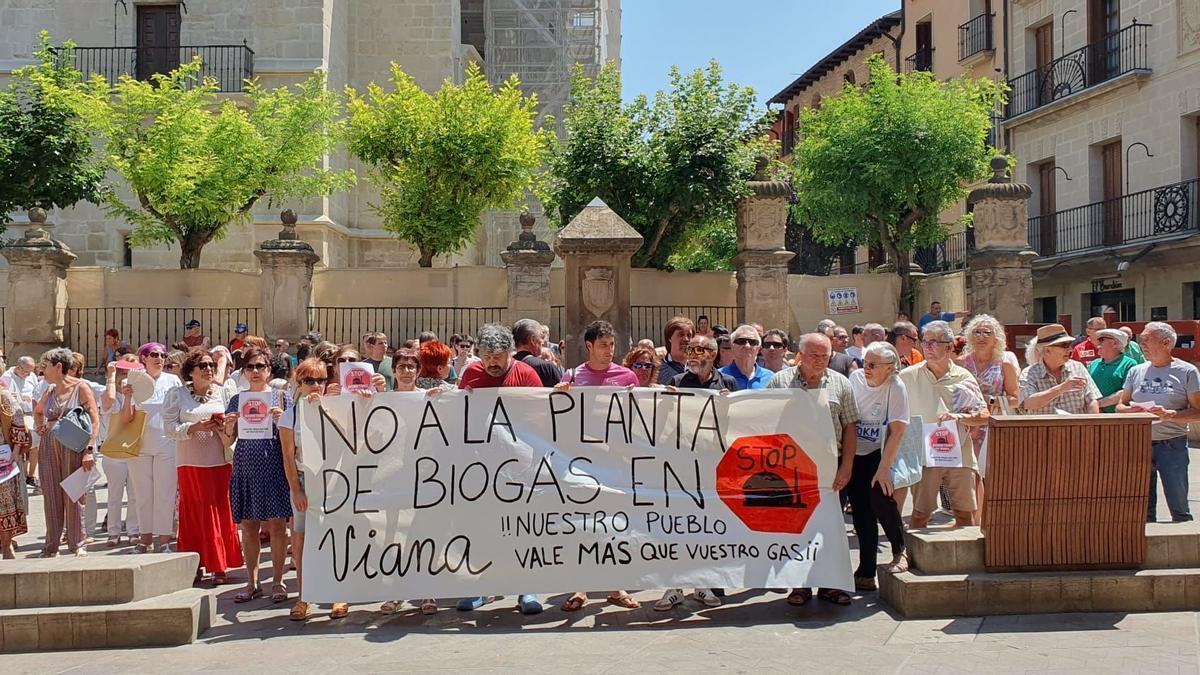 Protesta vecinal contra la planta de biogás en Viana