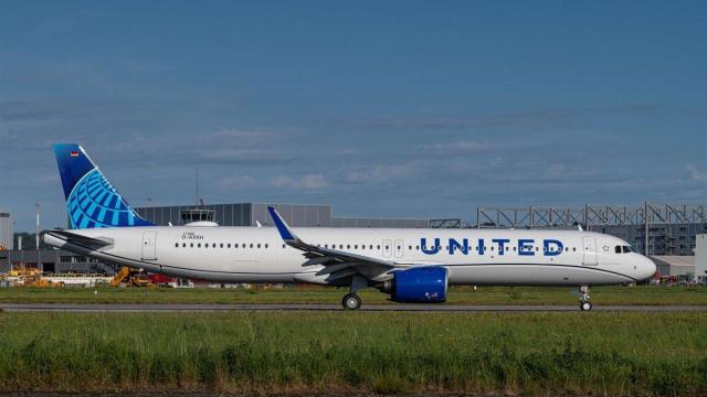 Imagen de un avión de united Airlines