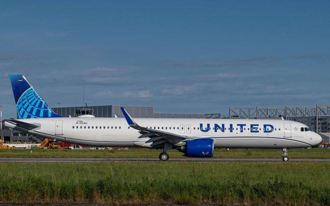 Imagen de un avión de united Airlines