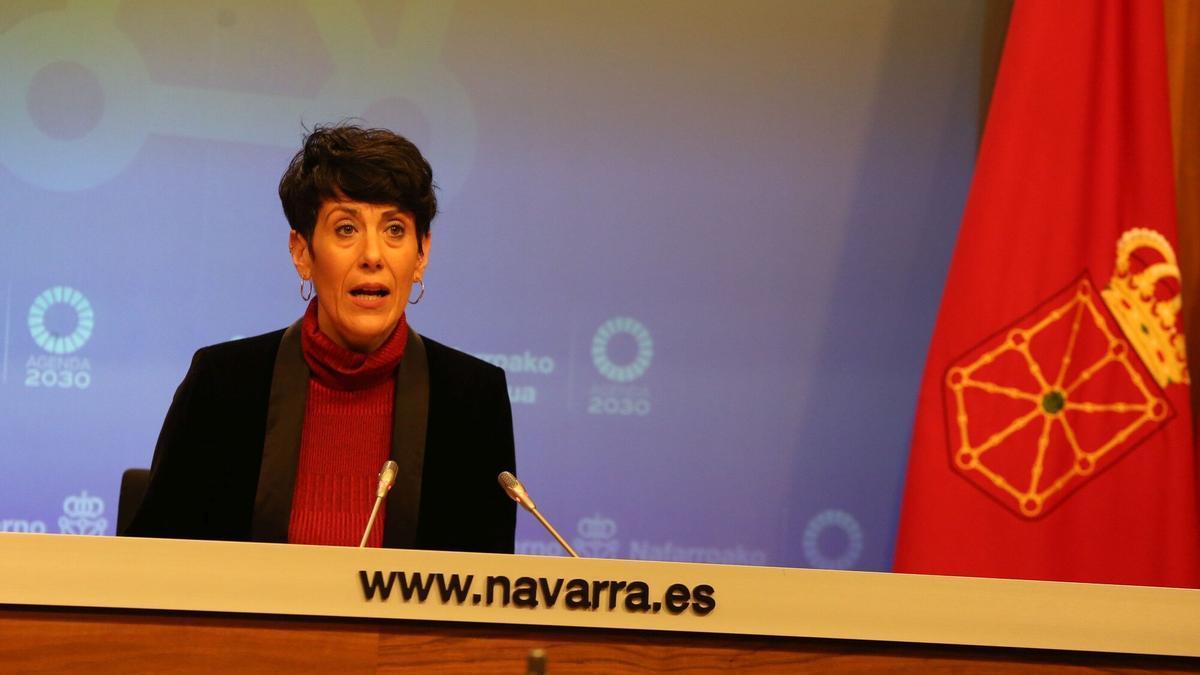 Elma Saiz, portavoz del Gobierno de Navarra.