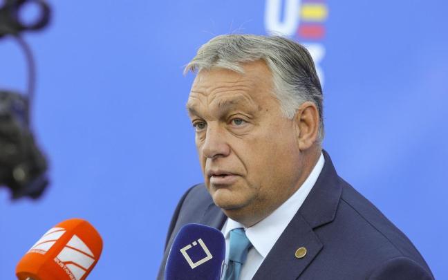 El primer ministro de Hungría, Viktor Orban, a su llegada a la cumbre de Granada.